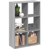 vidaXL Pregrada s knjižno omaro siva sonoma 69,5x29x103,5 cm inž. les | Shoptok.si