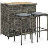 The Living Store Barska garnitura 3-delna poli ratan siva - Barska Garnitura, (21473553) | Shoptok.si