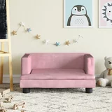vidaXL Otroški kavč roza 60x40x30 cm žamet