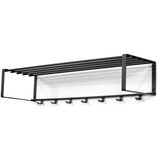 Spinder Design Črn kovinski stenski obešalnik s polico Rex – | Shoptok.si