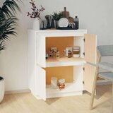  Komoda bijela 60 x 34 x 75 cm od masivne borovine | shoptok.hr