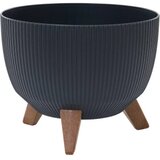 Siena Garden OSLO STRIPE LA957-82 posuda za biljke polipropilen antracitna boja | Eponuda.ba