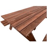 Rojaplast Temno rjava vrtna jedilna garnitura iz masivnega lesa za 4 osebe Piknic – | Shoptok.si