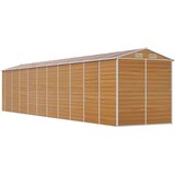 vidaXL Vrtno spremište svjetlosmeđe 191 x 895 x 198 cm pocinčani čelik | shoptok.hr