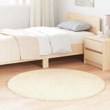 vidaXL Čupavi tepih s visokim vlaknima krem 120x120 cm poliester Cijene