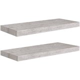 Maison Chic 2 kosi Stenske Police - Viseče police betonsko sive 60x23,5x3,8 cm MDF, (21793671) | Shoptok.si