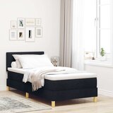  Črna postelja s škatlasto vzmetnico 90x190 cm, (22082751) | Shoptok.si