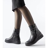 Gemre Black insulated ankle boots with decorative pendant Nola | Shoptok.si