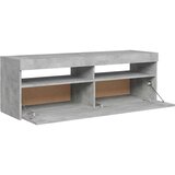 TV ormarić s LED svjetlima siva boja betona 120x35x40 cm | shoptok.hr