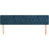  Posteljno vzglavje 2 kosa temno modro 100x7x78/88 cm žamet, (20793059) | Shoptok.si