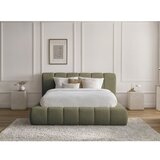 Bobochic Paris Zelena oblazinjena zakonska postelja s prostorom za shranjevanje z letvenim dnom 160x200 cm Denali – | Shoptok.si