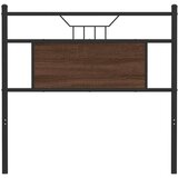  Uzglavlje smeđa boja hrasta 80 cm konstruirano drvo i čelik | shoptok.hr