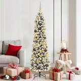 Umjetno božićno drvce Bijela 180 cm PVC i Metal i Plastika | shoptok.hr