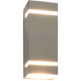 vidaXL Zunanje stenske svetilke 2 kosa 35 W srebrne pravokotne | Shoptok.si