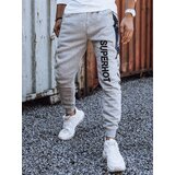 DStreet Spodnie męskie dresowe z nadrukiem jasnoszare | Shoptok.si