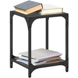 vidaXL Stolići za kavu s crnim staklenim vrhom 2 kom 30x30x40 cm čelik | shoptok.hr