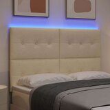  LED glava kreveta S LED lampica Krema 144 cm Poliester | shoptok.hr