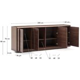 Kave Home Rjava komoda v orehovem dekorju 200x80x45 cm Onix – | Shoptok.si
