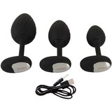 Anos set vibracijskih analnih čepova (crni) | shoptok.hr