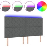  Vzglavje z LED lučmi z vzglavjem Siva 180 cm blago, (5000043889) | Shoptok.si