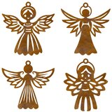 INF Set 4 Zlatih Železnih Angelov - Kovinska Umetnost v Evropskem Slogu, (5000158263) | Shoptok.si
