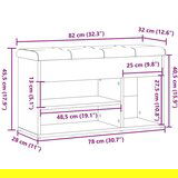  Klupa za cipele obrtnički hrast 82x32x45 5 cm izrađeno drvo | shoptok.hr
