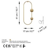Kalune Design Kovinski stenski obešalnik v zlati barvi Dama – | Shoptok.si