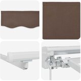  Ručno sklopiva tenda Sivosmeđa 5 x 3 m Poliester i aluminij | shoptok.hr