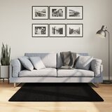  Tepih HUARTE kratkih vlakana mekani i perivi crni 120x120 cm | shoptok.hr