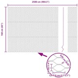  Stupovi za ograde 22 kom U-kanal 160 cm Pocinčana čelika Šesterokutna ograda 1 6x25 m Pocinčana čelika | shoptok.hr
