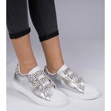 Gemre Silver animal print Velcro sneakers Astrala | Shoptok.si