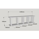 Hanah home Snjeguljica Polica za knjige 120x33,6x19,5 cm, Bijela | Eponuda.ba