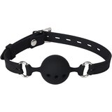 Erospace Mouth Gag with Silicone Ball Wild Play C14 Black Cene