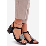 S. BARSKI Leather Heeled Sandals With Decoration D&A | shoptok.hr