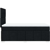 vidaXL Box spring postelja z vzmetnico črna 80x200 cm blago | Shoptok.si