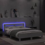  Okvir za krevet s uzglavljem i LED bijeli 140 x 200 cm | shoptok.hr