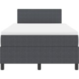 vidaXL Postelja z Box Springom in Vzmetnico & LED Temno Siva 120x200 cm Žametna Tkanina | Shoptok.si