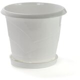 Saksija peskirana - bela / 21 cm