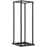 vidaXL Stalak za drva za ogrjev s bazom crni 37 x 37 x 113 cm čelični | shoptok.hr