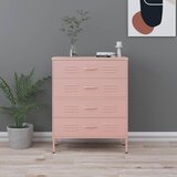 Ladičar ružičasti 80 x 35 x 101,5 cm čelični | shoptok.hr
