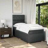  Krevet s oprugama i madracem tamnosivi 100 x 200 cm od tkanine | shoptok.hr