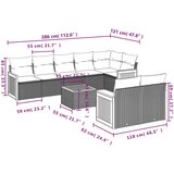 vidaXL 9-dijelni set vrtnih sofa s jastucima bež od poliratana | shoptok.hr