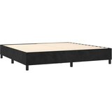  S oprugama i madracem crni 200x200 cm baršunasti | shoptok.hr