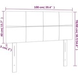  Uzglavlje smeđesivo 100x5x78/88 cm od tkanine | shoptok.hr