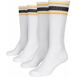 Urban Classics Accessoires Long Stripe Socks 2 Pack - White/Yellow/Black