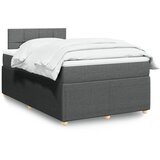 Maison Chic Box spring postelja - Vzmetna postelja z vzmetnico temno siva 120x200 cm blago SL16738, (21896046) | Shoptok.si