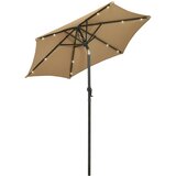  Vrtni suncobran LED smeđesivi 200 x 211 cm aluminijski | shoptok.hr