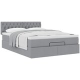  Otomanski krevet s madracem svjetlosivi 140x190 cm od tkanine | shoptok.hr