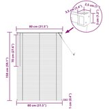  Venecijanska žaluzija Prilagodljiva Črna 150 x 80 cm PVC, (5000178489) | Shoptok.si