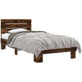 vidaXL okvir za krevet boja hrasta 120x200cm konstruirano drvo i metal | shoptok.hr